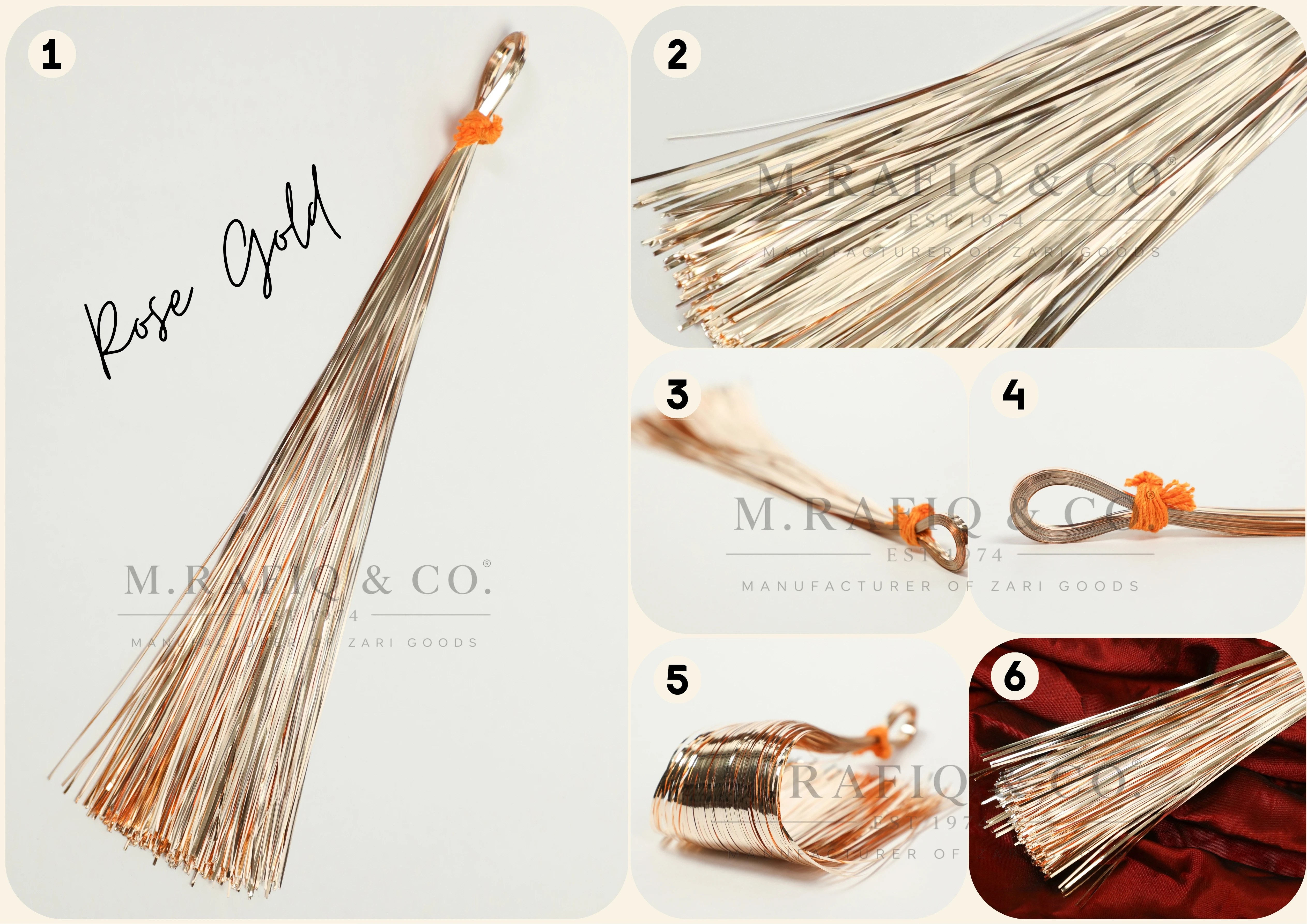 Rose Gold Flat Metallic Strip spool